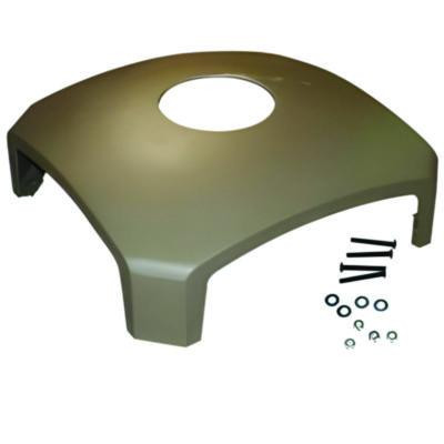 Dome Top With Hole For Landmark Series Waste Receptacle, 26" Diameter, Driftwood