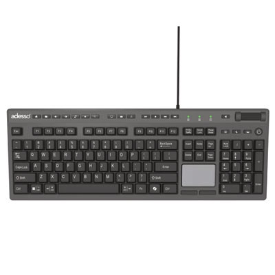 Cybertouch Desktop Keyboard With Touchpad, Black