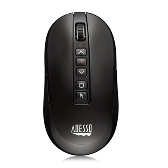 Imouse P40 Wireless Multifunctional Presenter Mouse, 2.4 Ghz Frequency/100 Ft Wireless Range, Left/Right, Black