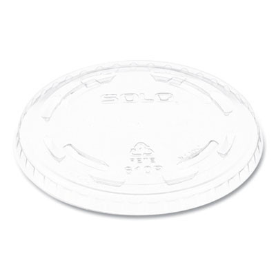 Plastic Flat Cold Cup Lid, No Straw Slot, Fits 9 Oz To 10 Oz Cold Cups, Plastic, Clear, 1,000/Carton