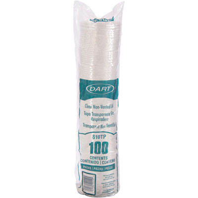 Plastic Flat Cold Cup Lid, No Straw Slot, Fits 9 Oz To 10 Oz Cold Cups, Plastic, Clear, 1,000/Carton