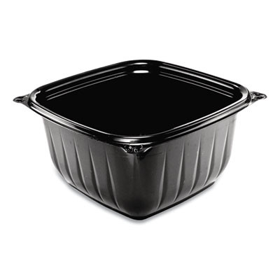 Presentabowls Pro Black Square Bowls, 16 Oz, 5 x 5 x 2.5, Plastic, 63/Bag, 8 Bags/Carton