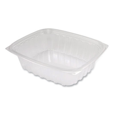 Clearpac Containers, 24 Oz, 6.5 x 7.5 x 2, Clear, Plastic, 63/Pack, 8 Pack/Carton
