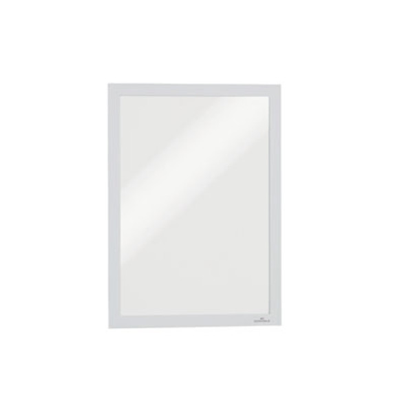 Infoframe Duraframe Self Adhesive Double Sided Sign Holder, 9.5 x 12, White Frame, 2/Pack