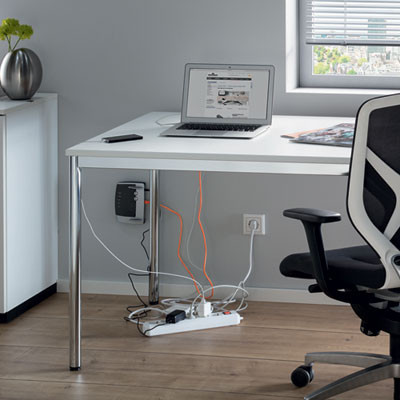 Cavoline Cable Management Box, 16" w x 6.1" d x 5.5" h, Large, Charcoal