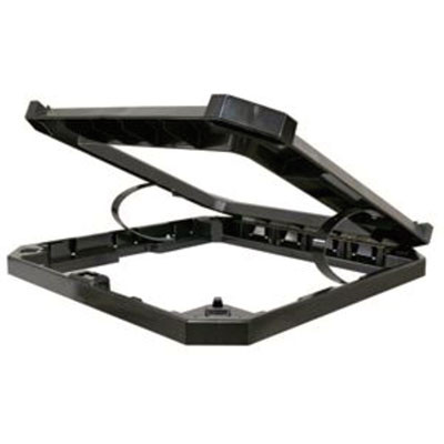 Stationary/Moving Collar For Container, Square, 26.25 x 26.25 x 4, Black