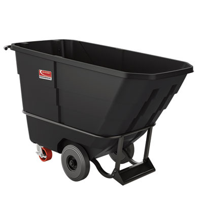 0.5 Cu Yd Heavy Duty Tilt Truck, 1,350 Lb Capacity, Black
