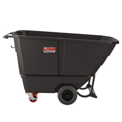 0.5 Cu Yd Standard Duty Tilt Truck, 800 Lb Capacity, Black