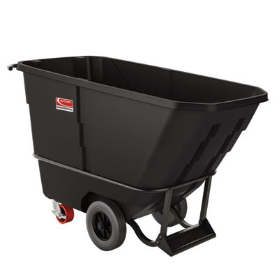 0.5 Cu Yd Standard Duty Tilt Truck, 800 Lb Capacity, Black