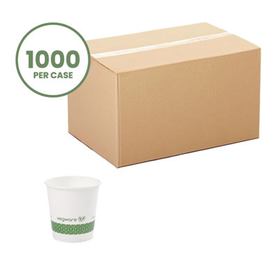 62-Series Compostable Hot Cups, 4 Oz, Paper, White, 1,000/Carton