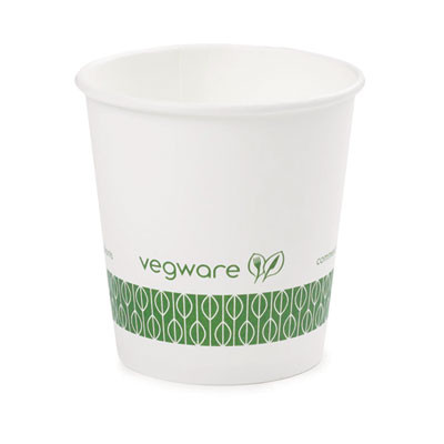 62-Series Compostable Hot Cups, 4 Oz, Paper, White, 1,000/Carton