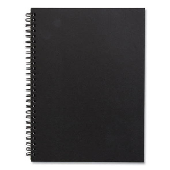Wirebound Soft-Cover Notebook, 1-Subject, Narrow Rule, Black Cover, (80) 9.5 x 6.5 Sheets