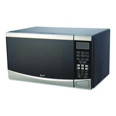 0.9 Cu Ft Stainless Steel Countertop Microwave, 900 W, Stainless Steel/Black