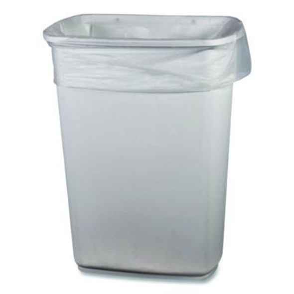 Low-Density Waste Can Liners, 33 Gal, 0.65 Mil, 33 x 39, Clear, Perforated Roll, 250/Carton
