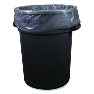 Low-Density Waste Can Liners, 60 Gal, 0.9 Mil, 38 x 58, Clear, Perforated Roll, 100/Carton