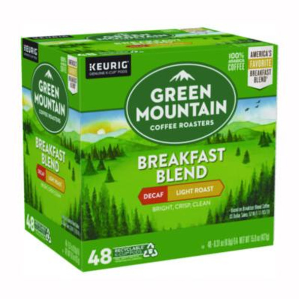 Breakfast Blend Decaf Coffee K-Cups, 48/Box