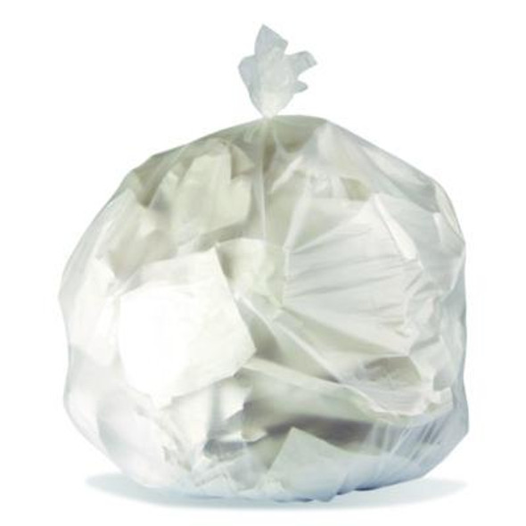 High-Density Waste Can Liners, 10 Gal, 8 Mic, 24 x 24, Natural, 1,000/Carton