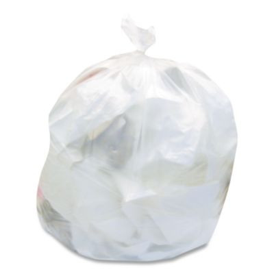 High-Density Waste Can Liners, 10 Gal, 8 Mic, 24 x 24, Natural, 1,000/Carton