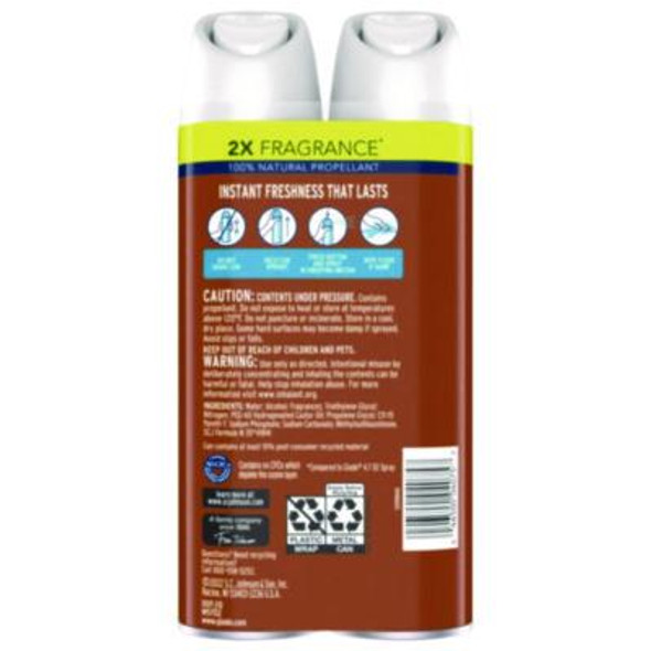 Air Freshener, Cashmere Woods Scent, 8.3 Oz Aerosol Can, 2/Pack