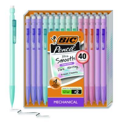 Xtra Smooth Mechanical Pencil, Hb #2 Black Lead, Assorted Pastel Color Barrels, 40/Pack