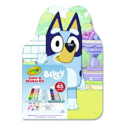 Bluey Color And Sticker Kit, Includes 26 Markers, Ages 5 And Up, 20 Pages