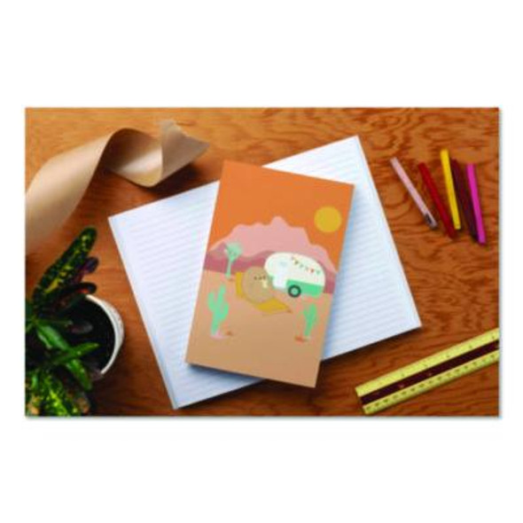 Smoko Tayto Potato Joshua Tree Layflat Notebook, 1-Subject, Medium/College Rule, Tan/Orange/White Cover, (72) 8 x 5 Sheets
