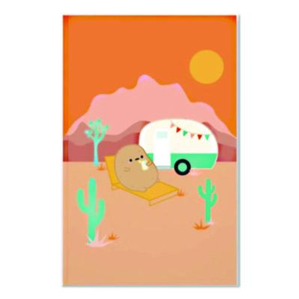 Smoko Tayto Potato Joshua Tree Layflat Notebook, 1-Subject, Medium/College Rule, Tan/Orange/White Cover, (72) 8 x 5 Sheets