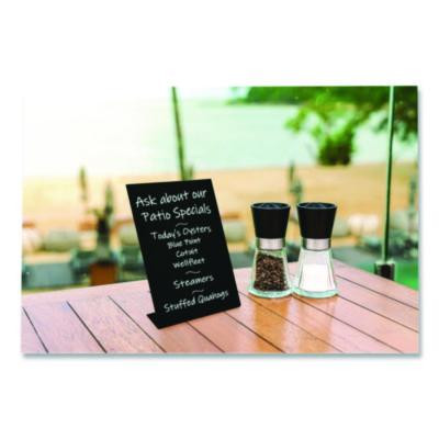 Tabletop Chalkboard Signs, Black Surface, 4 x 6, 3/Pack