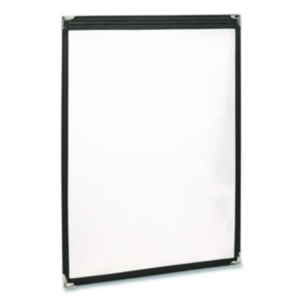 Menu Holder For 11 x 17 Menus, Portrait Orientation, 11.7 x 18, Clear/Black/Silver