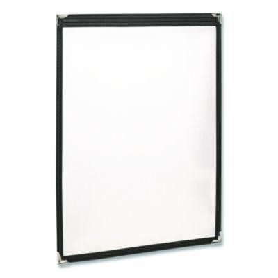 Menu Holder For 8.5 x 11 Menus, Portrait Orientation, 9.3 x 11.9 Holder, Clear/Black/Gold