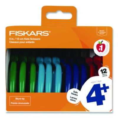Kids Scissors Classpack, 5" Long, Straight Assorted Handle Colors, 12/Pack