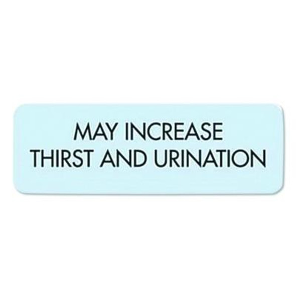 Veterinary Medication Instruction Labels, May Increase Thirst And Urination, 1.5 x 0.5, Blue, 500 Labels