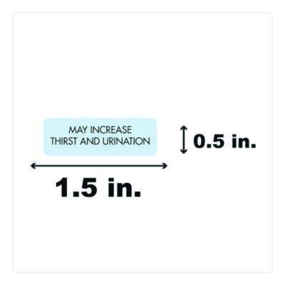 Veterinary Medication Instruction Labels, May Increase Thirst And Urination, 1.5 x 0.5, Blue, 500 Labels