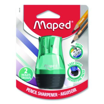 Tonic 2-Hole Canister Pencil Sharpener, 3.74 x 1.6 x 4.92, Randomly Assorted Colors