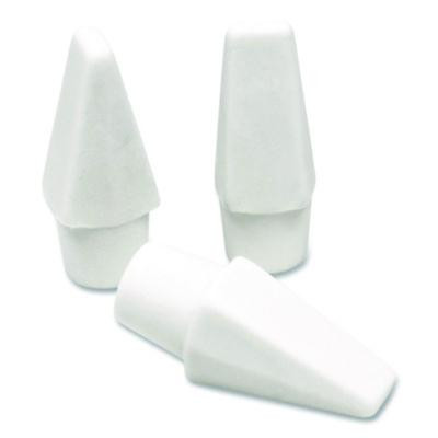 Professional Hi-Polymer Oversized Pencil Cap Erasers, For Pencil Marks, White, 10/Pack