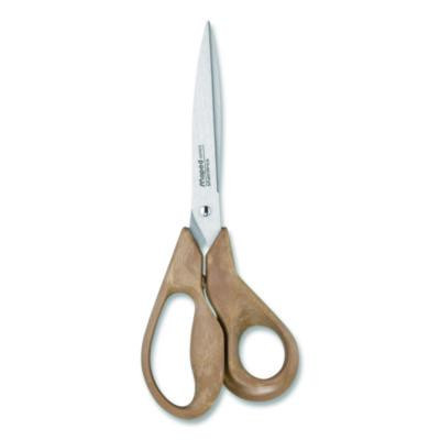 Advanced Wood Multipurpose Scissors, 8.25" Long, 4.75" Cut Length, Straight Brown Handle