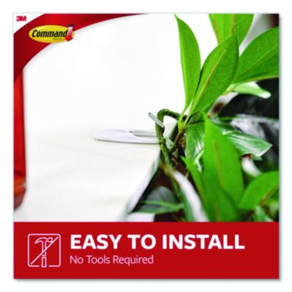 Medium Toggle-Wire Hooks, Metal Wire, Silver, Supports 2 Lb, 16/Pack