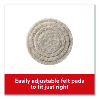 Custom Fit Felt Pads, 1.5" Dia, Beige, 30/Pack