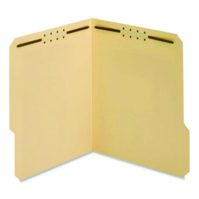 Manila Fastener Folders, 1/3-Cut Tab: Assorted, Expands 0.75", 2 Fasteners, Letter Size, Manila, 50/Box