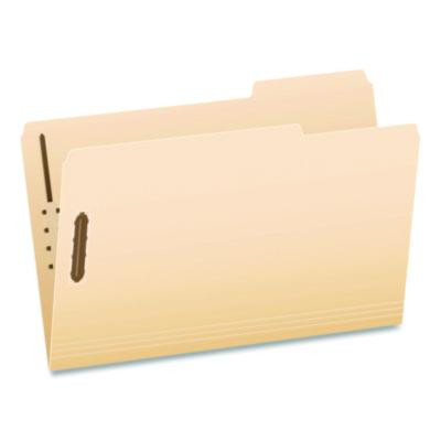 Manila Fastener Folders, 1/3-Cut Tab: Right, Expands 1.5", 2 Fasteners, Legal Size, Manila, 50/Box