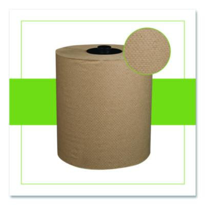 Hytech Seas Hardwound Roll Towel Kraft, 1-Ply, 7.9" x 700 Ft, Brown, 6/Carton