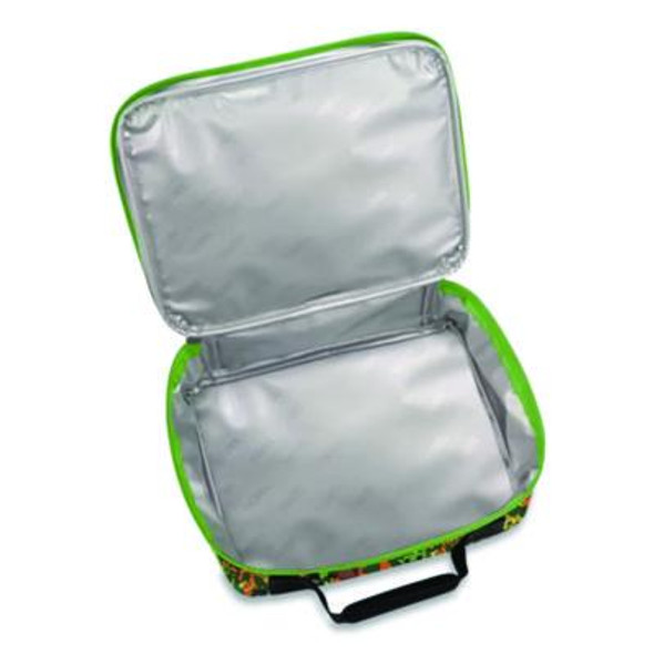 Minecraft Soft Lunch Box, 9.5" x 3.75" x 7.5", Green/Orange/Gray