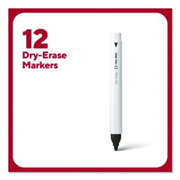 Pen Dry Erase Markers, Bullet Fine Tip, Assorted Colors, 12/Pack