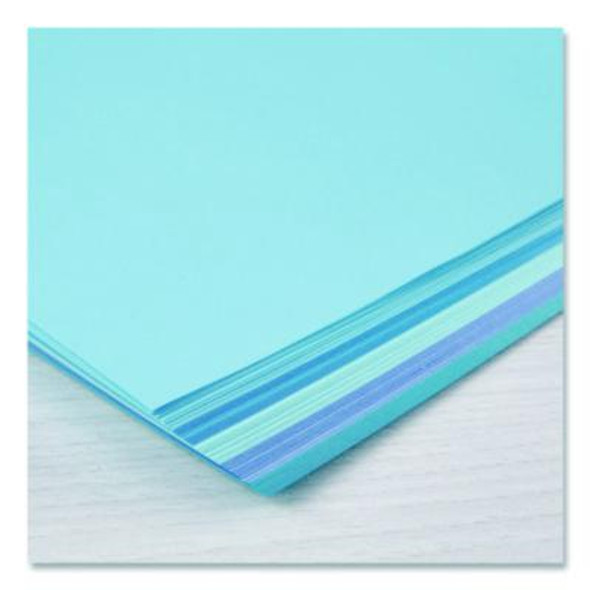 Color Paper - "Galactic Blues" Assortment, 24 Lb Bond Weight, 8.5 x 11, Assorted Blue Colors, 100/Pack