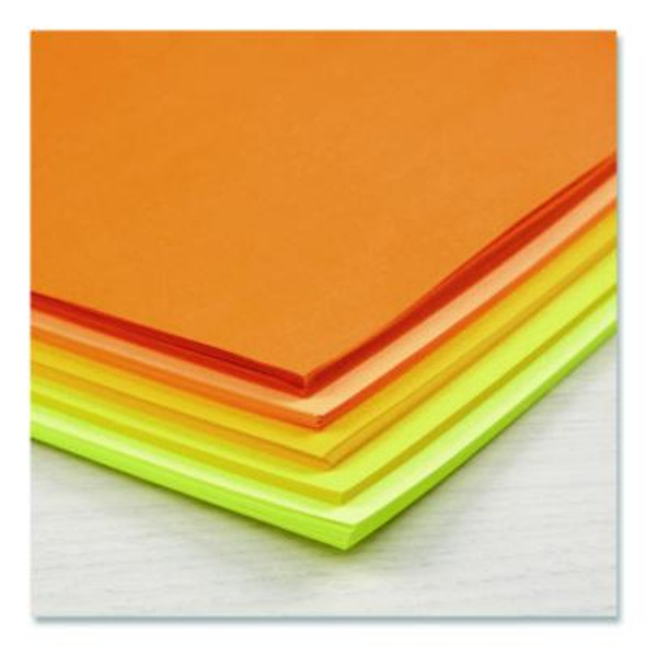 Color Paper - "Solar Sparks" Assortment, 24 Lb Bond Weight, 8.5 x 11, Assorted Yellow And Orange Colors, 100/Pack