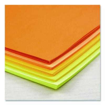 Color Paper - "Solar Sparks" Assortment, 24 Lb Bond Weight, 8.5 x 11, Assorted Yellow And Orange Colors, 100/Pack