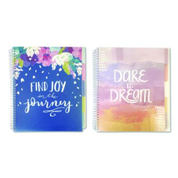 Silver Lining Five-Subject Spiral Notebook, Medium/College Rule, Randomly Assorted Cover Color/Design, (150) 11 x 9 Sheets