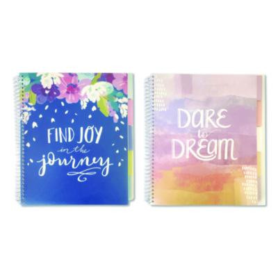 Silver Lining Five-Subject Spiral Notebook, Medium/College Rule, Randomly Assorted Cover Color/Design, (150) 11 x 9 Sheets