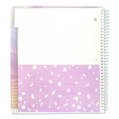 Silver Lining Five-Subject Spiral Notebook, Medium/College Rule, Randomly Assorted Cover Color/Design, (150) 11 x 9 Sheets