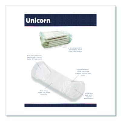 Cotton Maxi Pads With Wings, Regular Absorbency, 40 Pads/Cartridge, 6 Cartridges/Pack